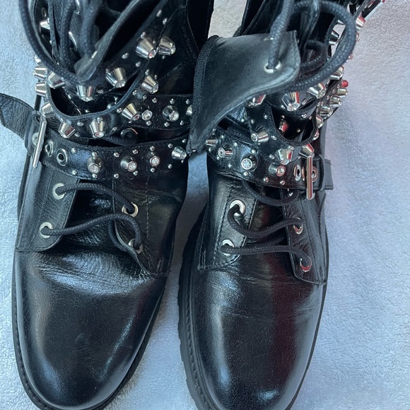 Zara Black Combat Boots - Picture 6 of 8